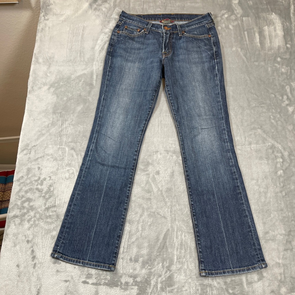 Lucky Brand Classic Rider Jeans Womens 4/27 Short Blue Bootcut Flap Pocket USA